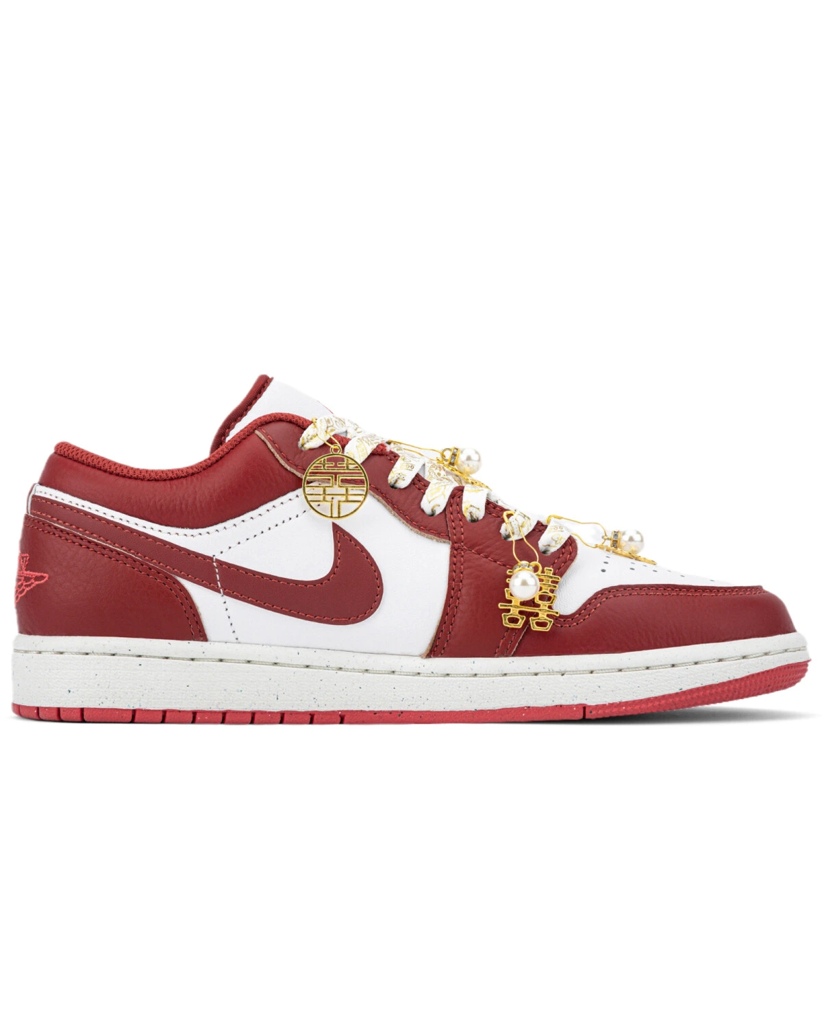 Jordan Air Jordan 1 унисекс кроссовки красные свадебные с противоскользящей подошвой картинка