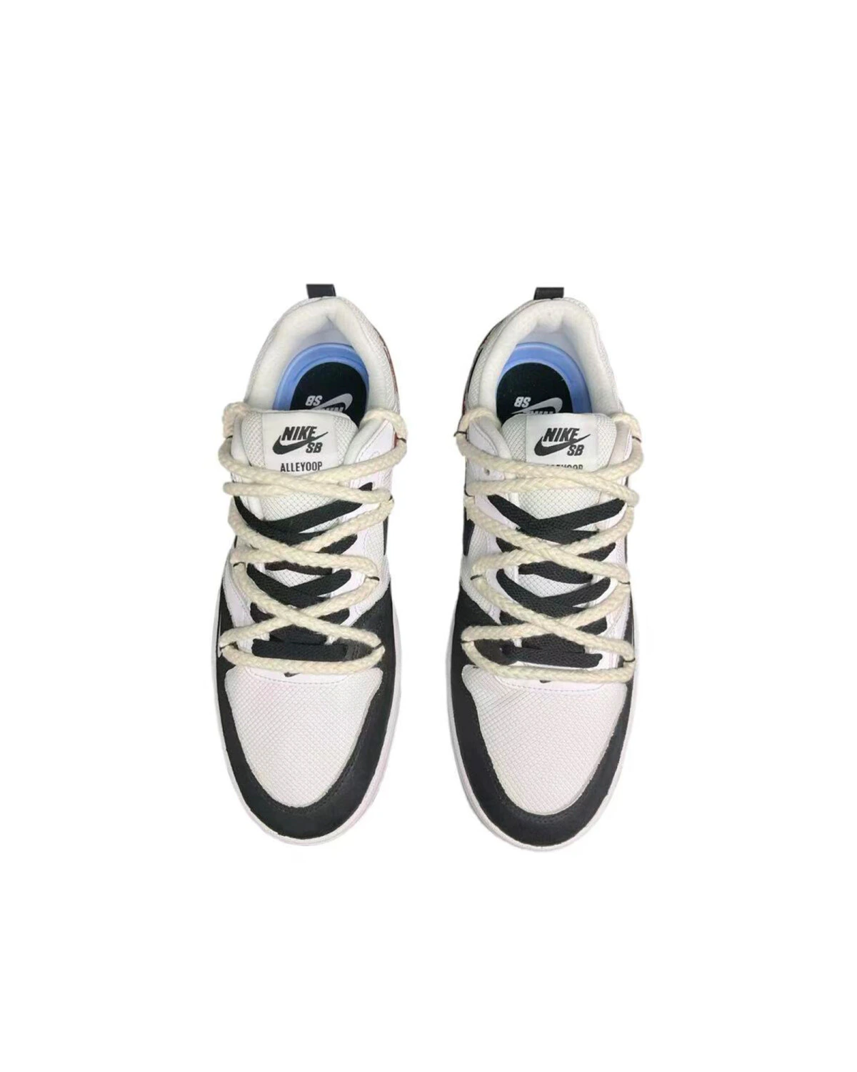 Nike SB Alleyoop мужские кеды из замши черно-белые с кирпичным акцентом картинка