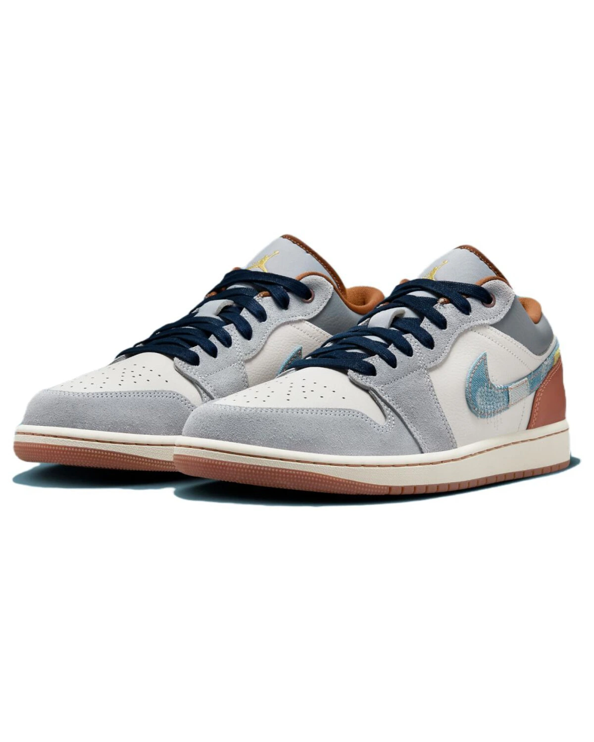 Jordan Air Jordan 1 унисекс кроссовки кожаные бело-синие картинка