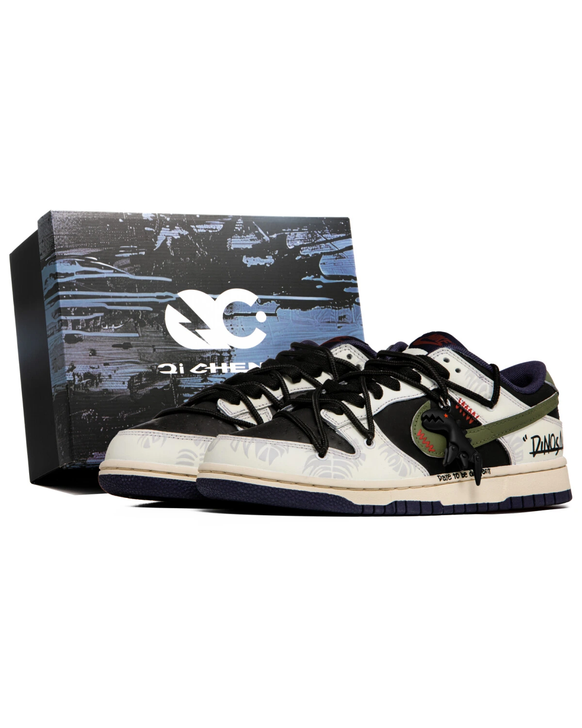 Nike Dunk Digimon мужские кроссовки нескользящие черные картинка
