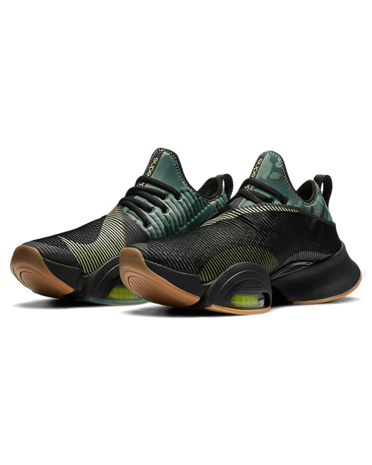 Nike Air Zoom SuperRep мужские кроссовки чёрно-зелёные с амортизацией картинка
