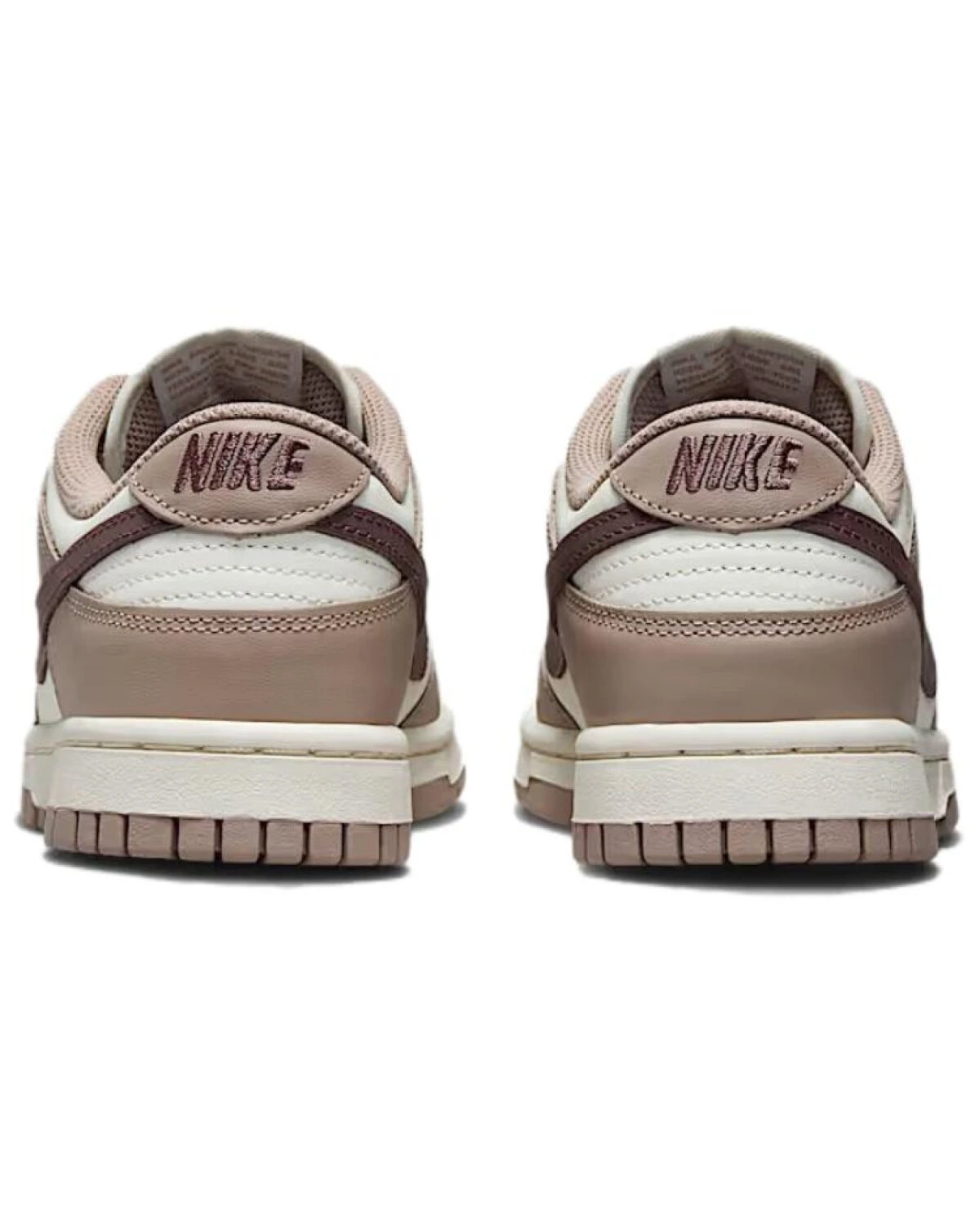 Nike Dunk женские кроссовки бежево-коричневые кожаные картинка