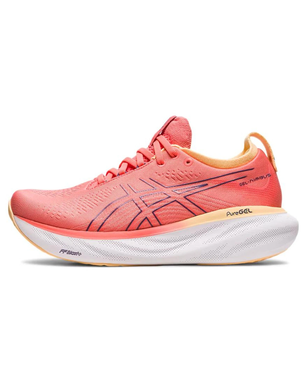 Asics GEL-Nimbus 25 женские кроссовки оранжевые текстильные для бега картинка