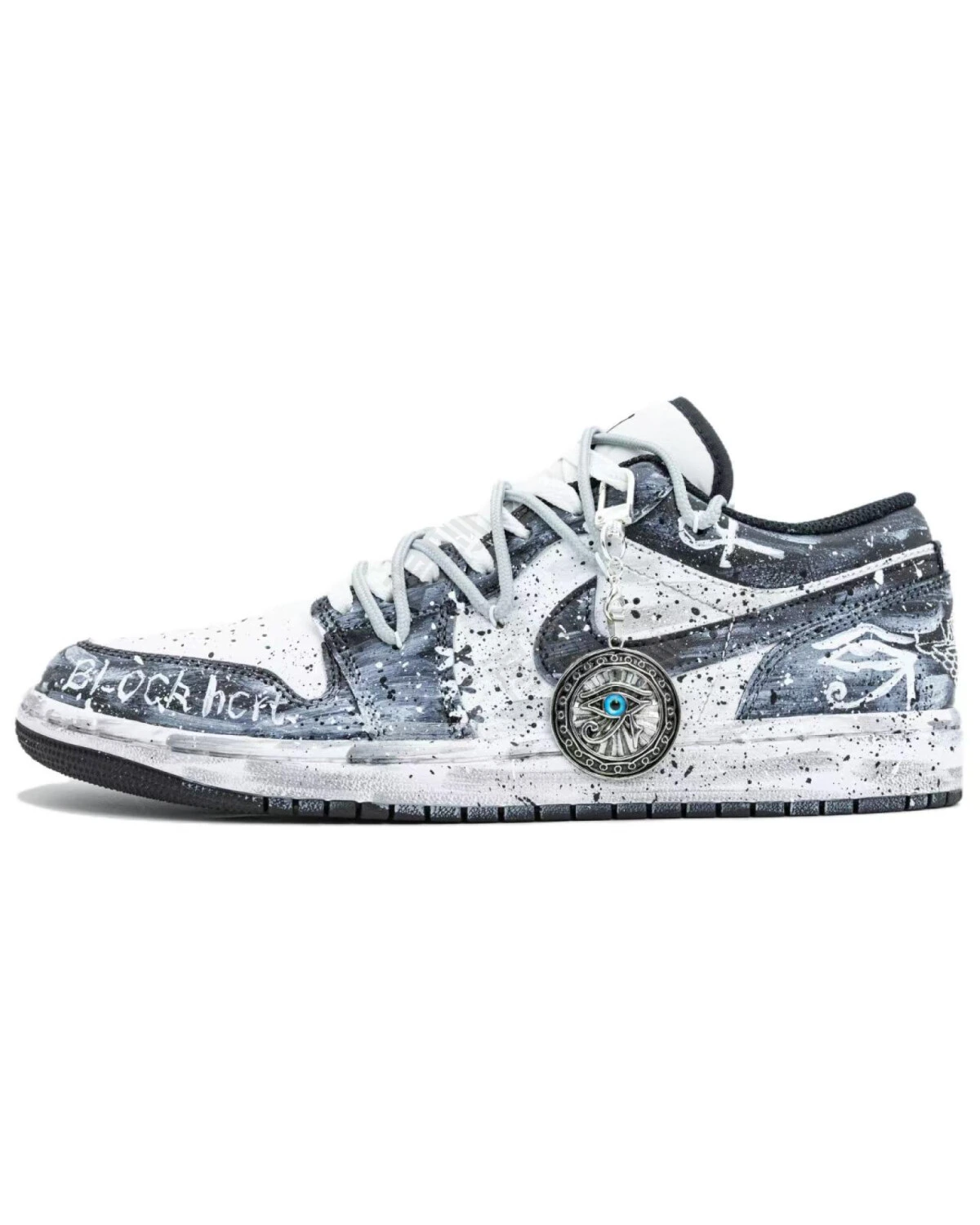 Jordan Air Jordan 1 мужские кроссовки кожаные сине-черные картинка