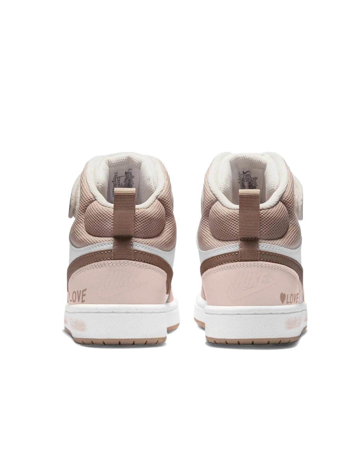 Nike Court Borough детские кеды розовые синтетические высокие картинка