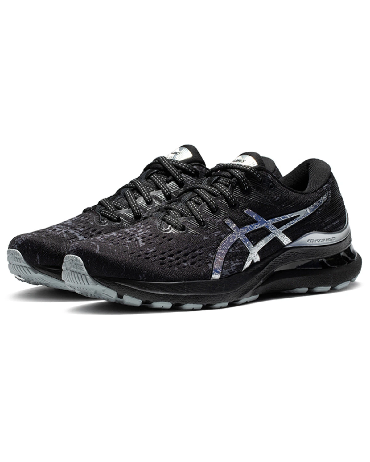 Asics Gel-Kayano 28 Platinum женские кроссовки с амортизацией черно-серые картинка