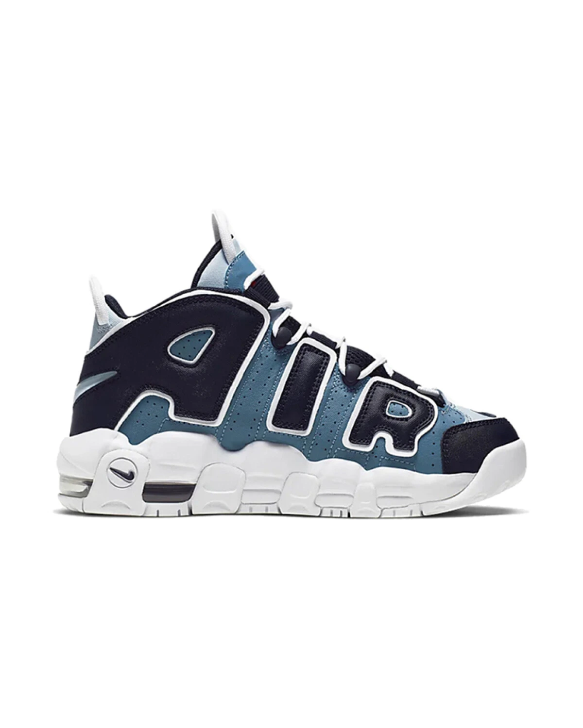 Nike Air More Uptempo 96 Denim унисекс кроссовки черно-сине-белые картинка
