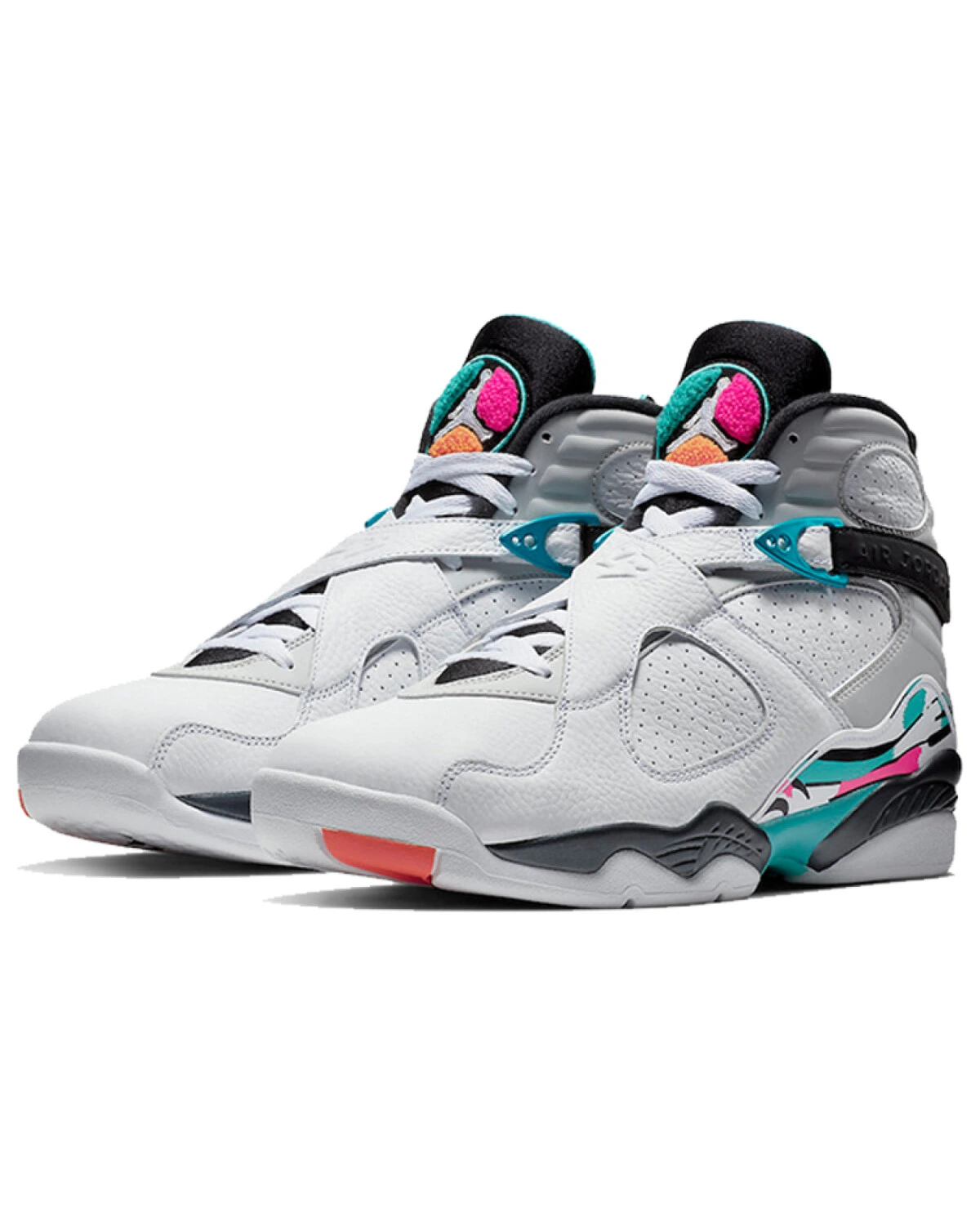 Jordan Air Jordan 8 мужские кроссовки высокие серые с синим картинка