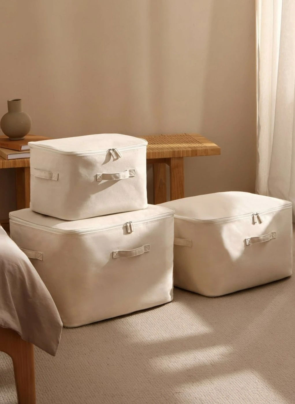 Сумка для хранения одежды, пыленепроницаемая, из чистого хлопка картинка