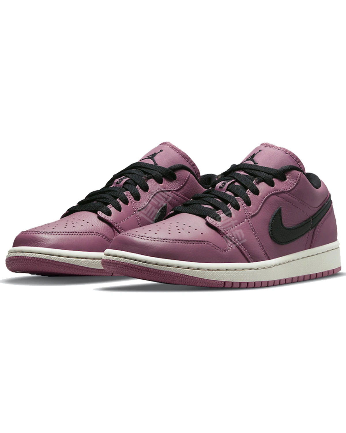 Jordan Air Jordan 1 Low "Magenta" женские кроссовки кожаные черно-фиолетовые картинка