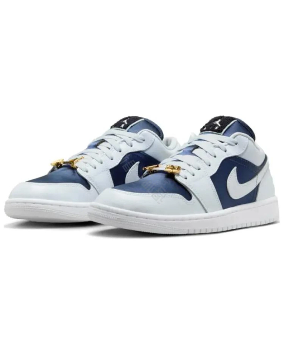 Jordan Air Jordan 1 Low 'Football Grey/Midnight Navy' женские кроссовки бело-синие картинка