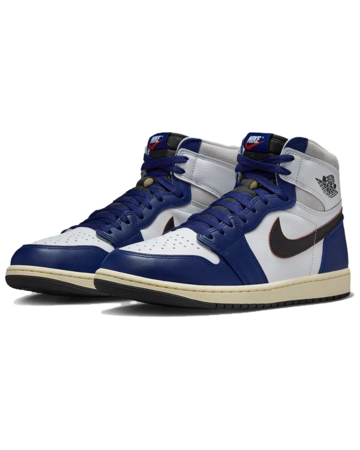Jordan Air Jordan 1 унисекс кроссовки высокие чёрно-синие картинка