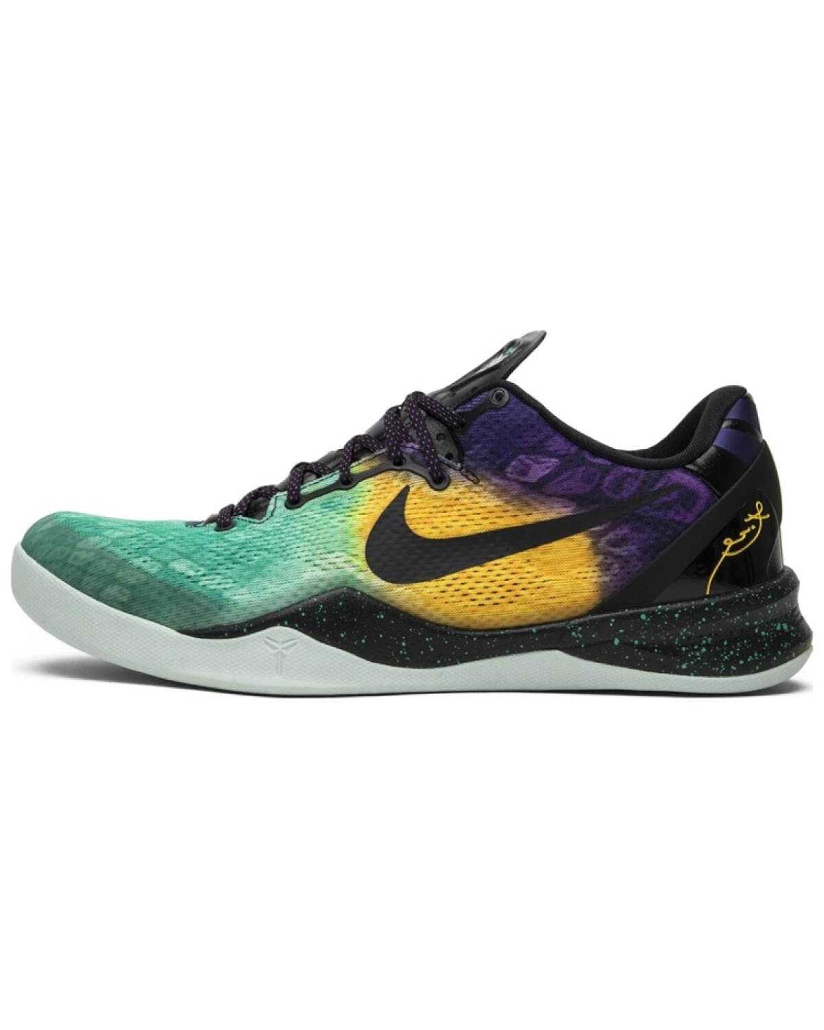 Nike Kobe 8 Easter мужские спортивные кроссовки зелено-фиолетовые легкие противоскользящие картинка