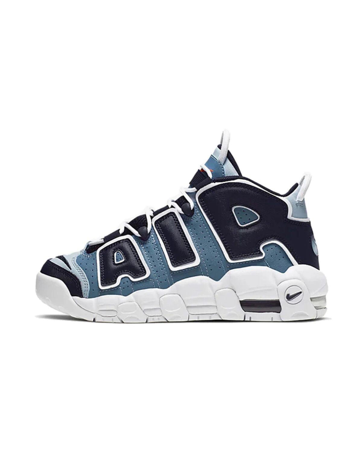 Nike Air More Uptempo 96 Denim унисекс кроссовки черно-сине-белые картинка
