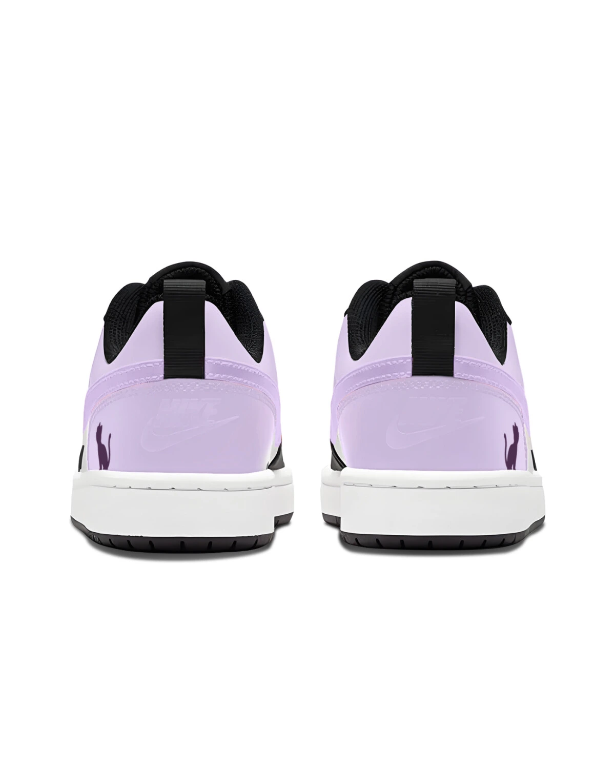 Nike Court Borough детские кроссовки черно-фиолетовые с амортизацией картинка