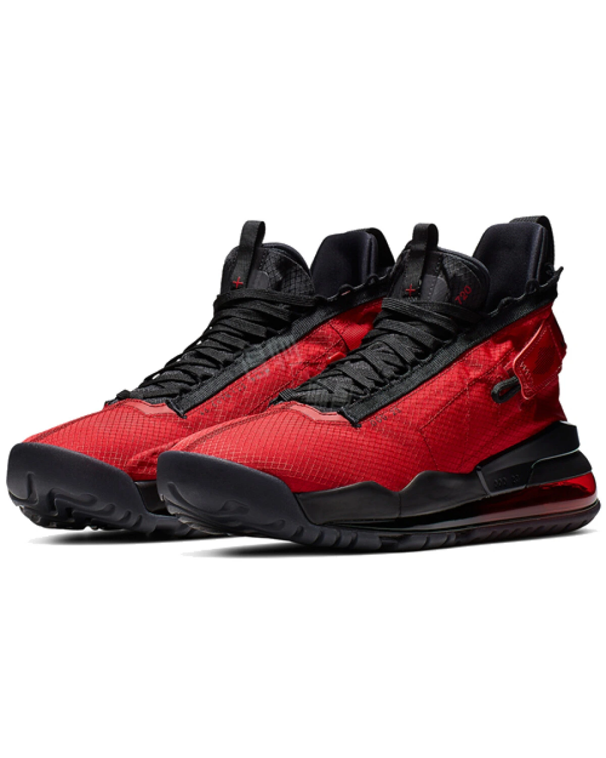 Jordan Proto-Max 720 мужские высокие кроссовки красно-чёрные противоскользящие картинка
