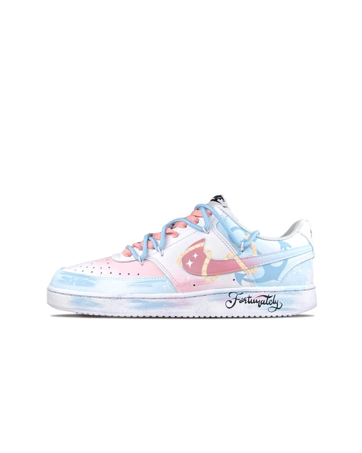 Nike Court Vision 1 унисекс кроссовки голубые с амортизацией картинка