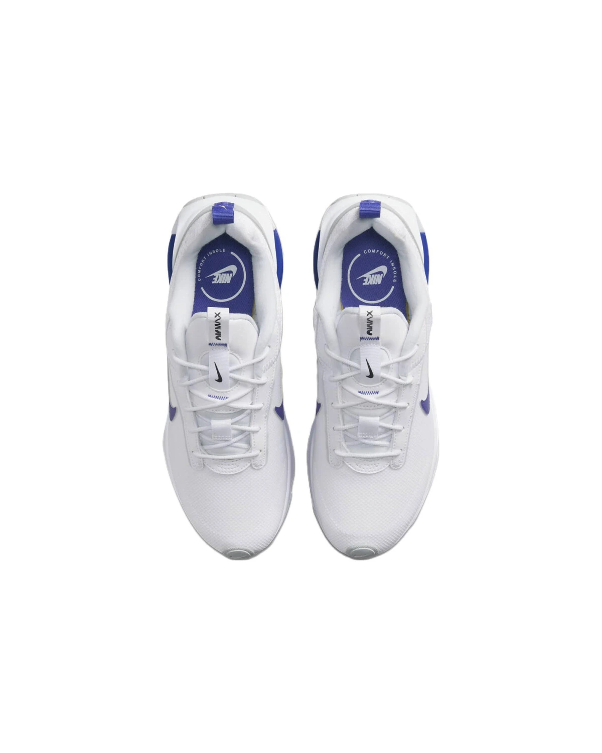 Nike Air Max INTRLK Lite женские спортивные кроссовки тканевые бело-синие картинка