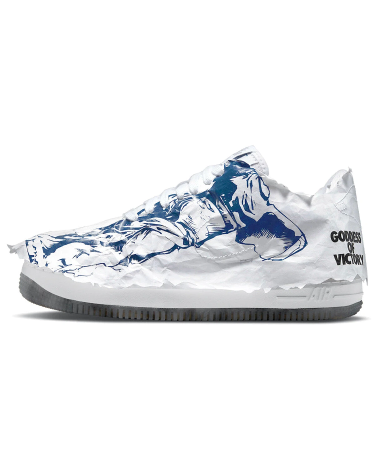 Nike Air Force 1 shadow "Goddess of Victory" женские кроссовки бело-голубые картинка