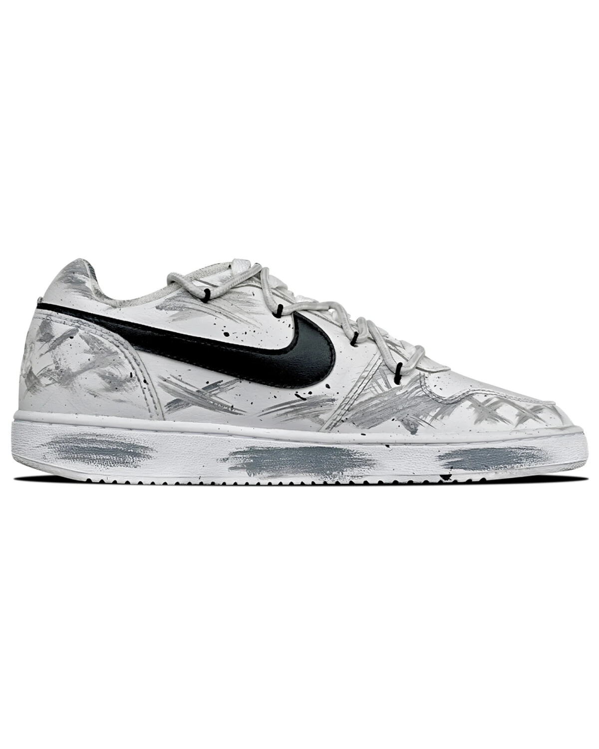 Nike EBERNON унисекс кроссовки уличные с рисунком черно-белые картинка