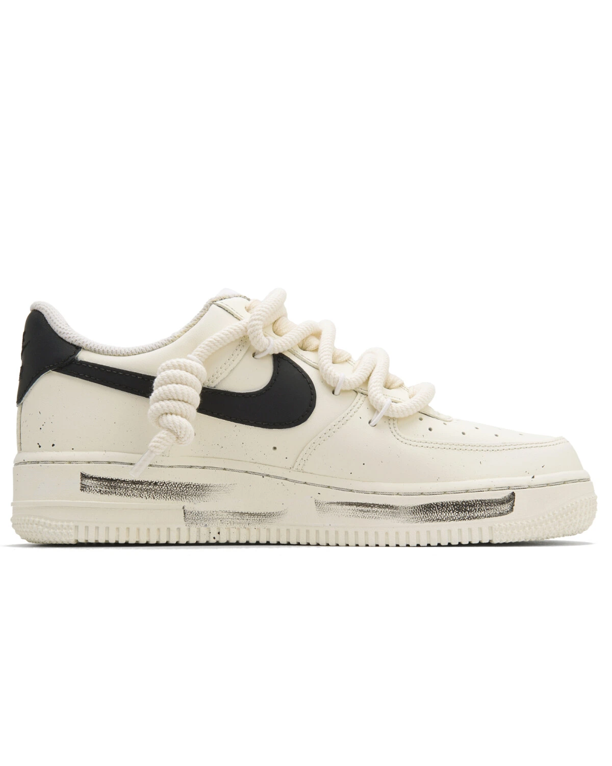 Nike Air Force 1 "Abstract ink wasteland" unisex кроссовки бело-черные с арт-принтом картинка