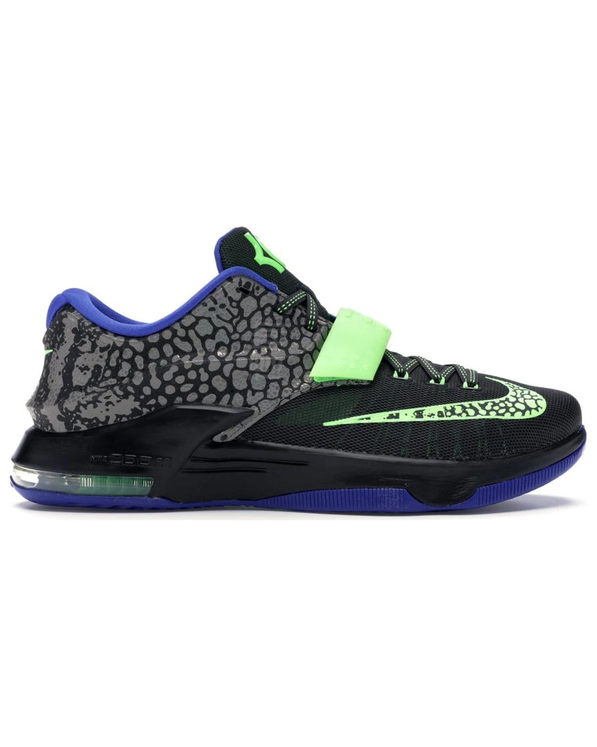 Nike KD 7 Electric Eel мужские кроссовки спортивные серо-зеленые картинка