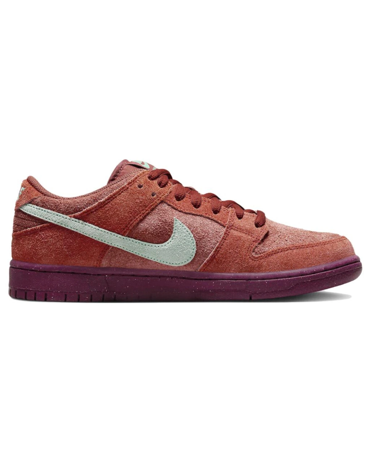 Nike Dunk SB кроссовки из замши красно-белые картинка