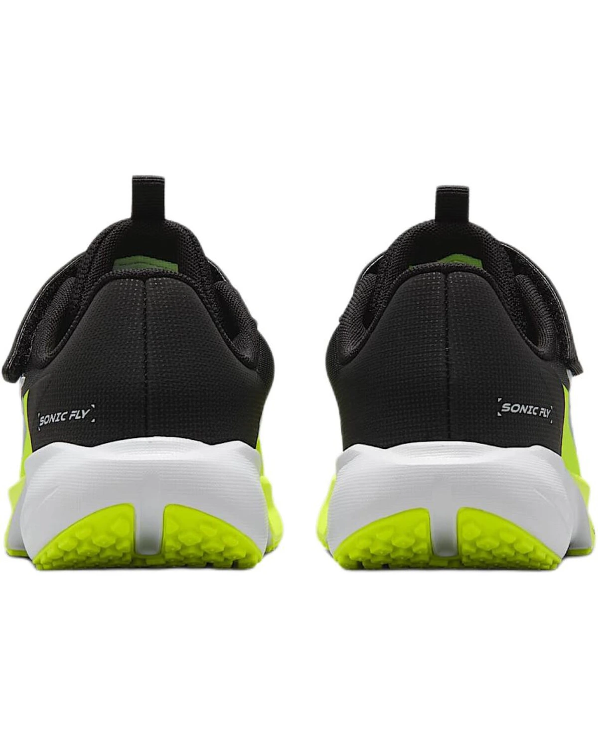 Nike SONIC FLY PS детские кроссовки для бега чёрно-зелёные картинка
