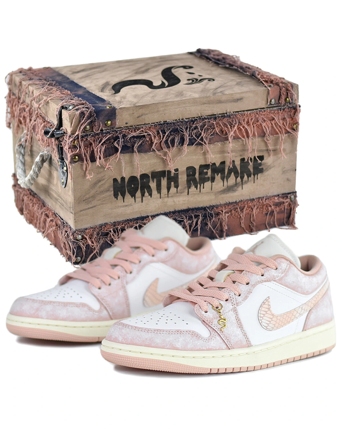 Jordan Air Jordan 1 Snake Year CNY женские кроссовки розовые картинка