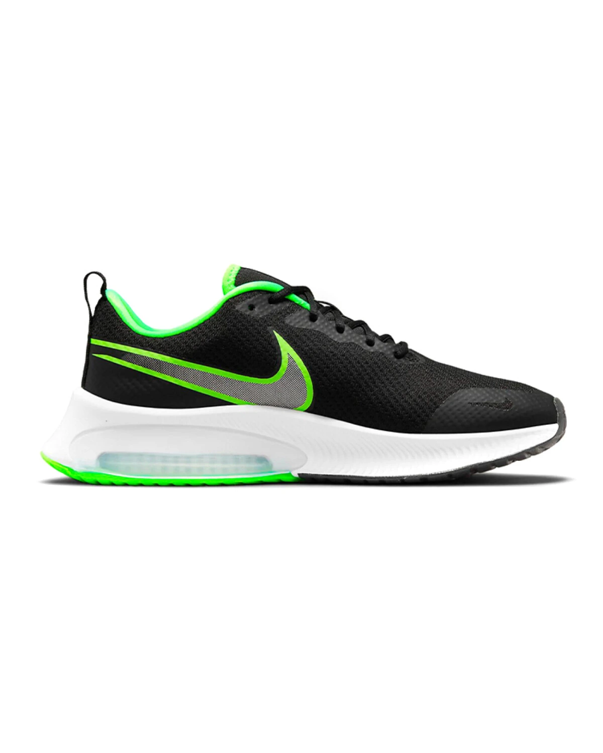 Nike Air Zoom Arcadia детские кроссовки для бега черно-зеленые картинка