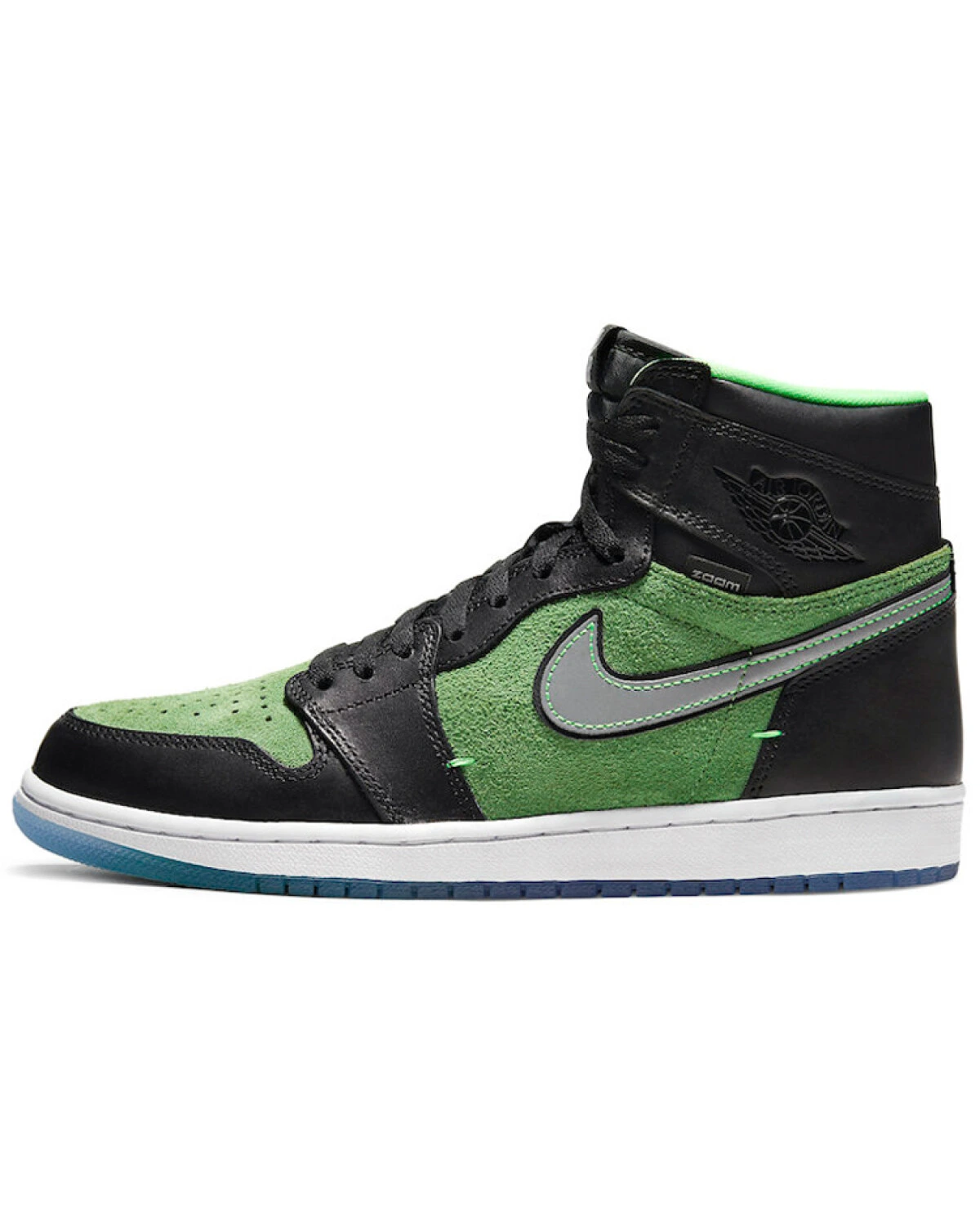 Jordan Air Jordan 1 мужские кроссовки высокие зеленые с Zoom Air картинка
