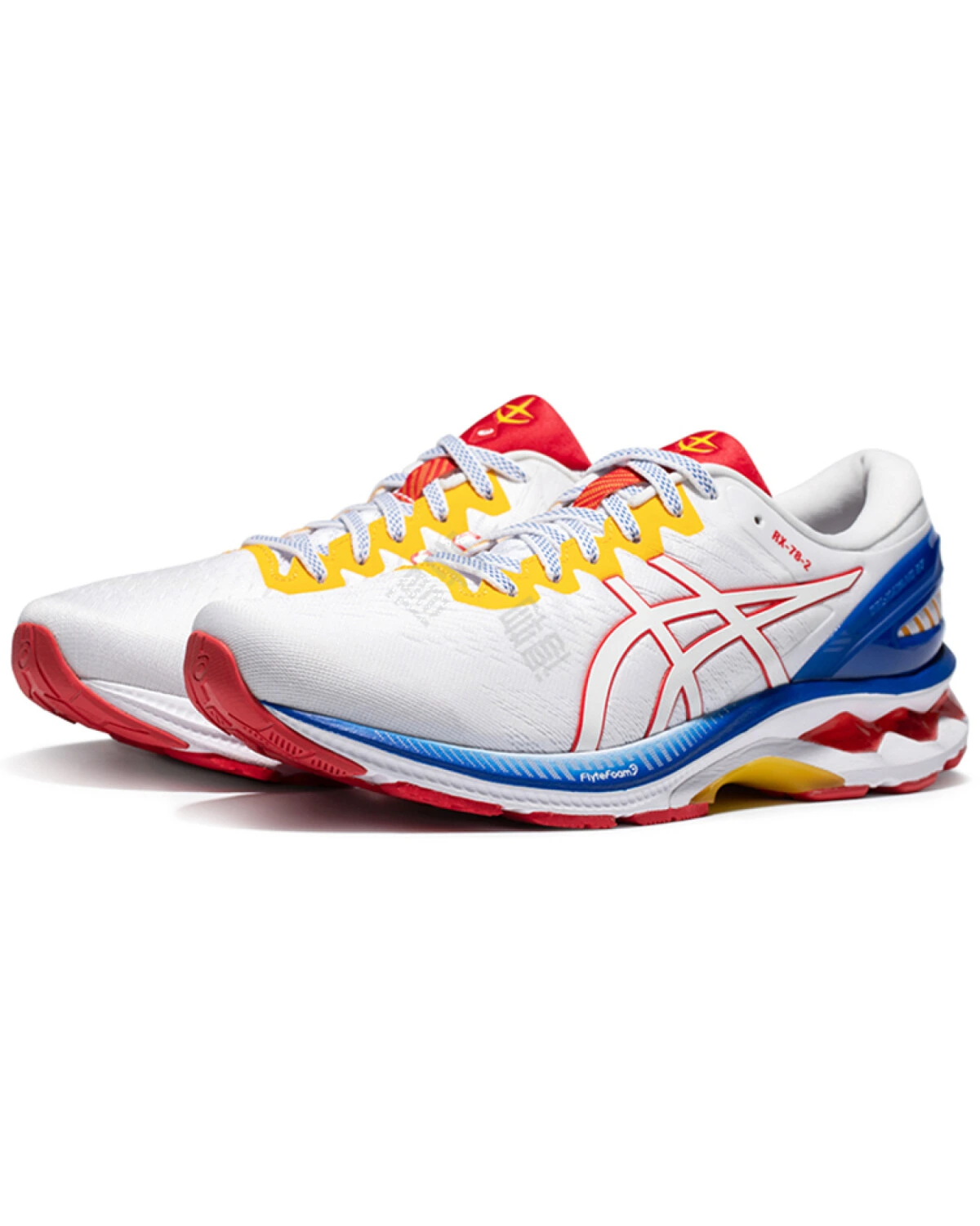 Asics Gel-Kayano 27 Gundam мужские беговые кроссовки бело-сине-красные картинка
