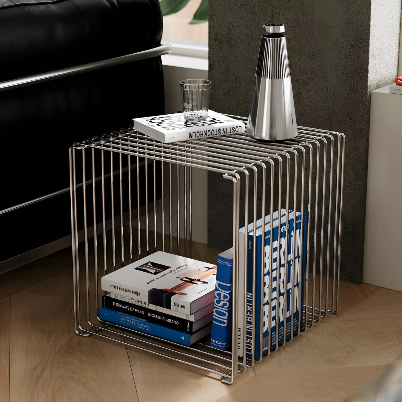 Металлический приставной столик-полка картинка