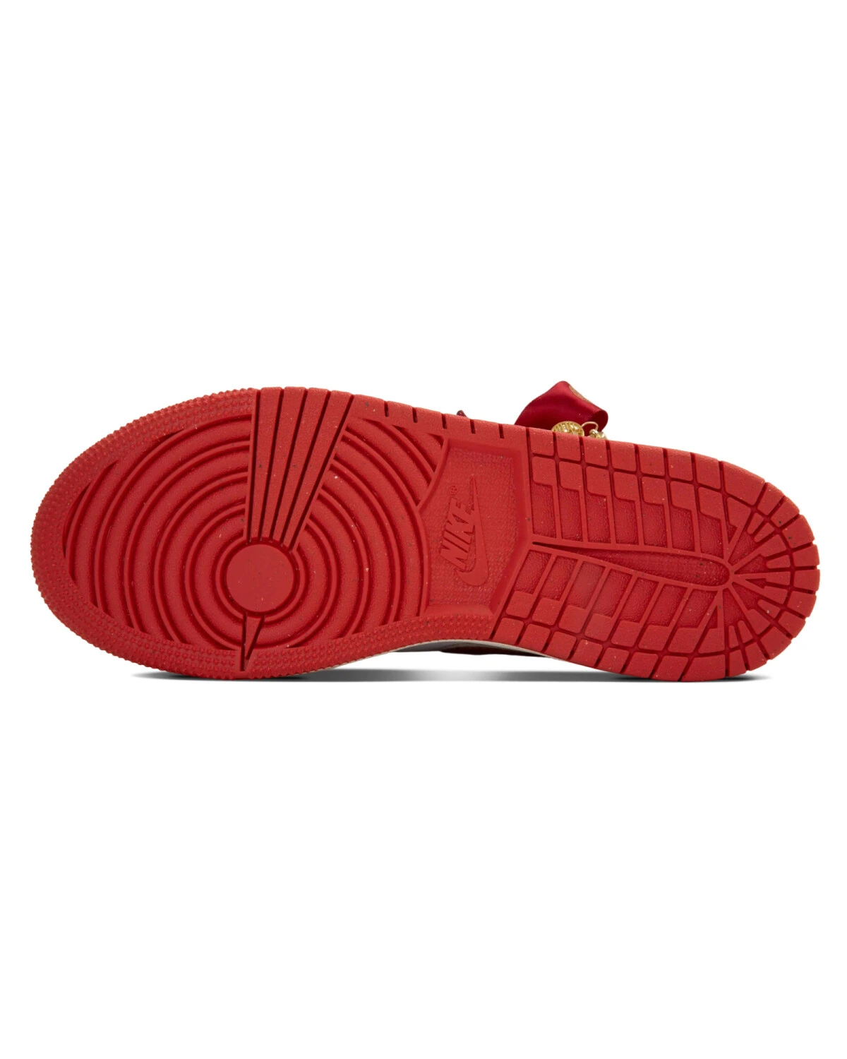 Jordan Air Jordan 1 GS женские кроссовки красные с кисточками и жемчугом картинка