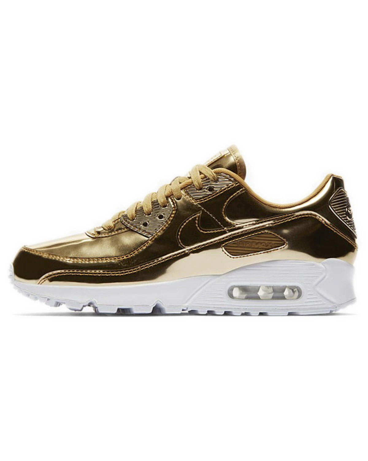 Nike Air Max 90 женские кроссовки золотые картинка