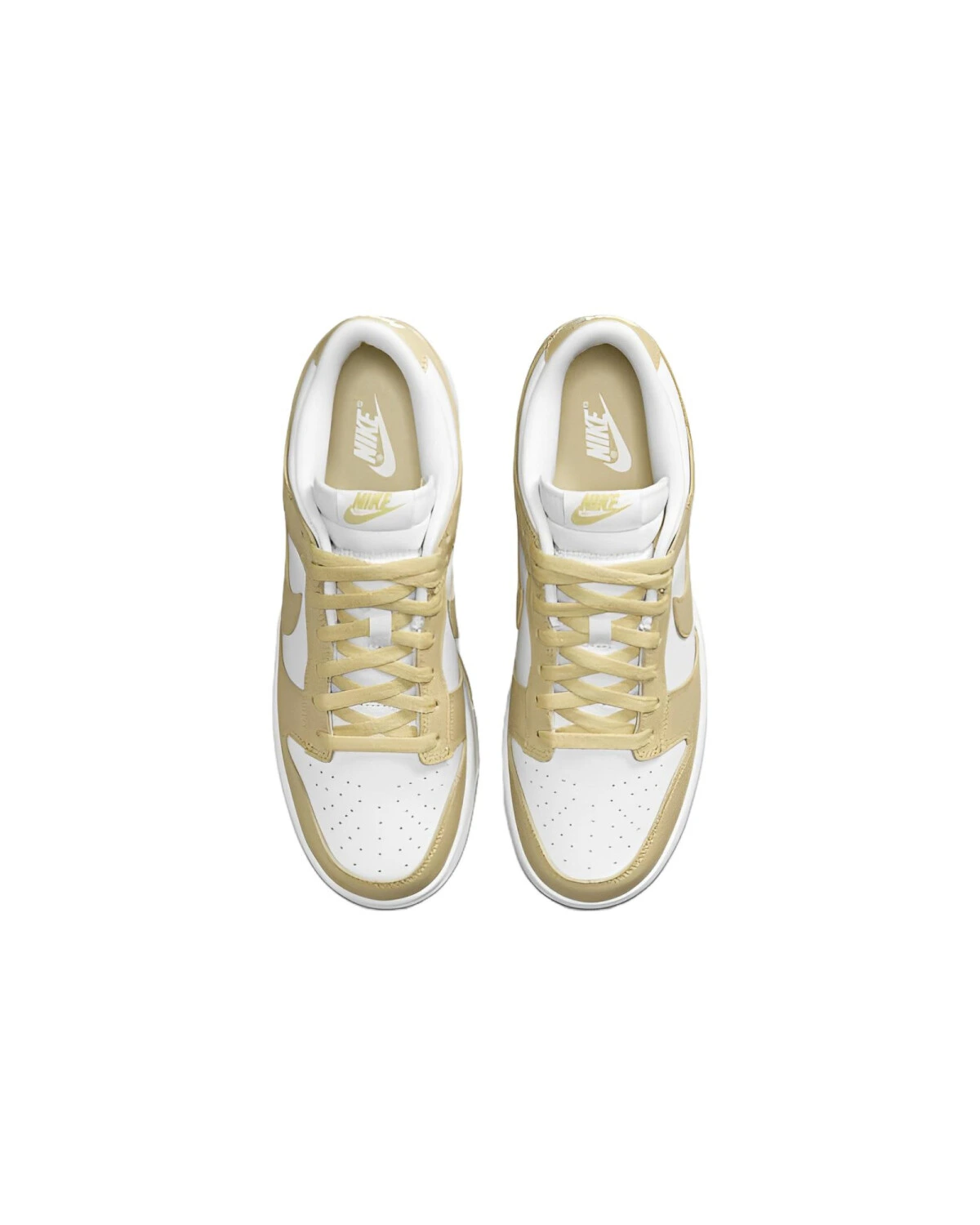 Nike Dunk унисекс кроссовки белые и бежевые картинка
