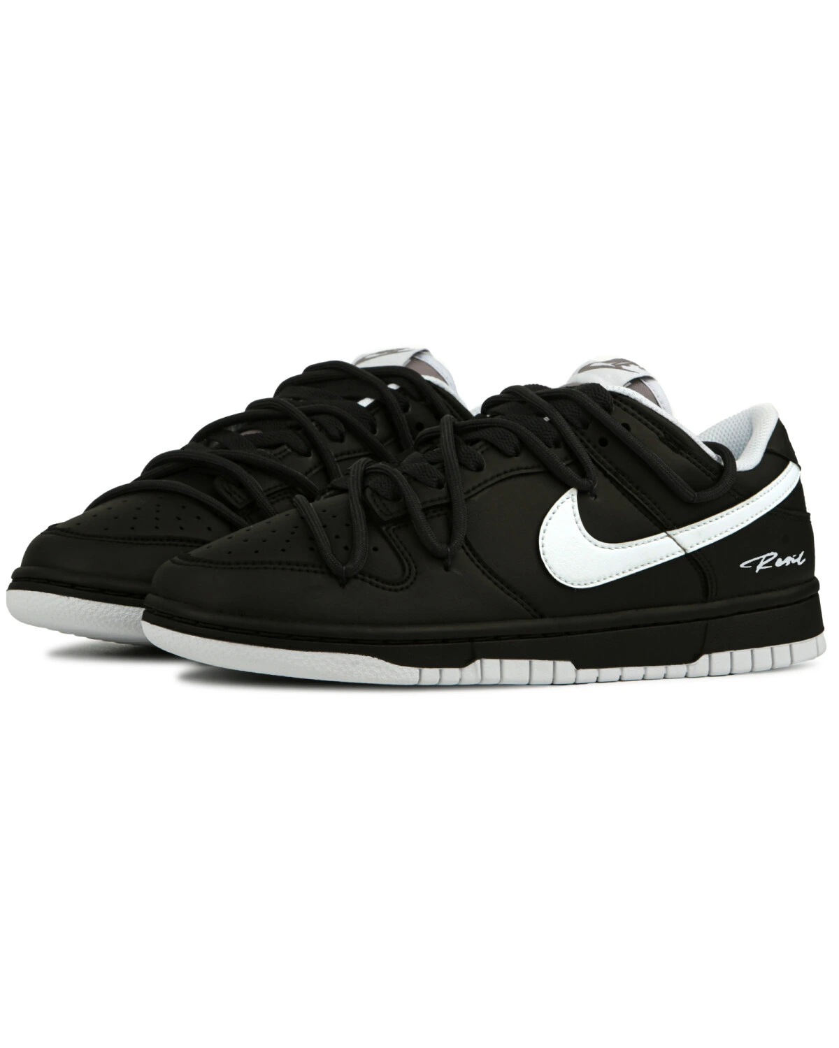 Nike Dunk Low unisex кроссовки черные износостойкие картинка