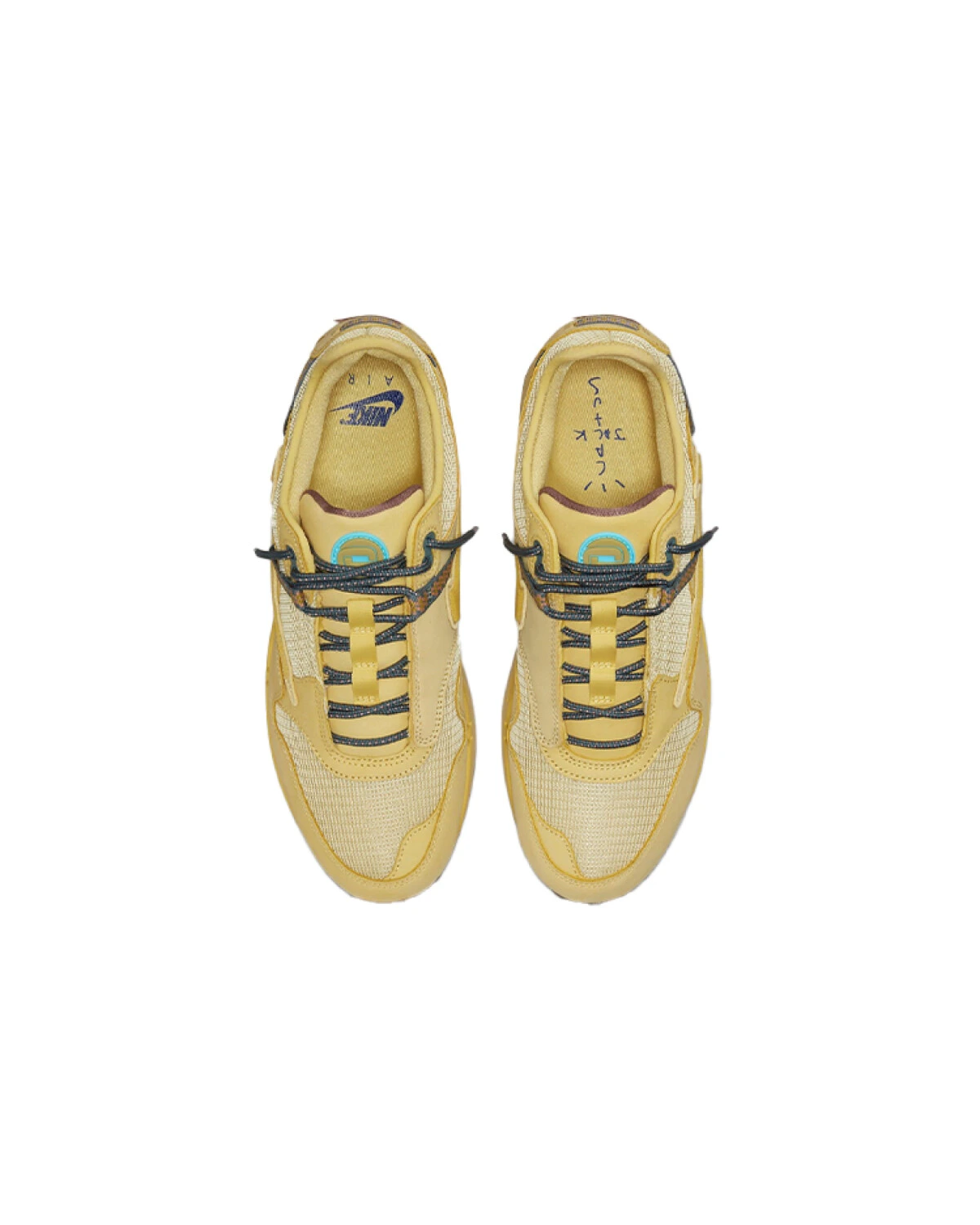 Nike Air Max 1 унисекс кроссовки беговые золотые из текстиля картинка