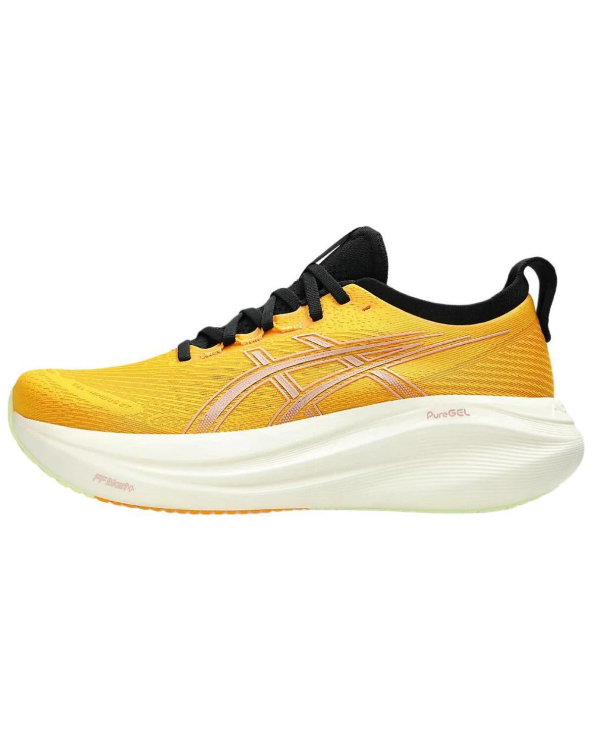 Asics GEL-NIMBUS 27 мужские кроссовки универсальные желто-белые картинка