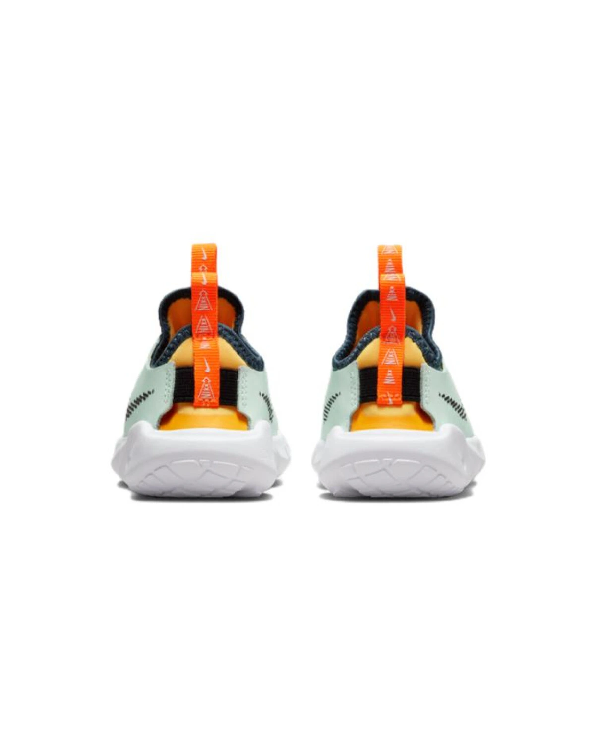 Nike Flex Runner 2 детские кроссовки для бега износостойкие дышащие зелено-черные картинка