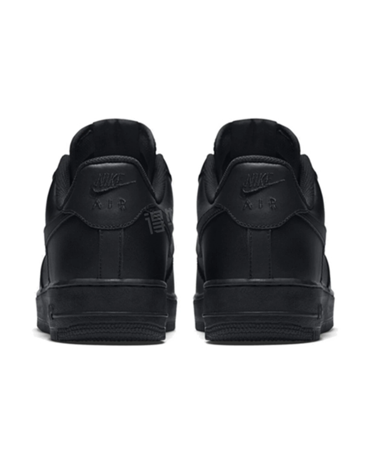 Nike Air Force 1 мужские и женские кроссовки кожаные черные картинка