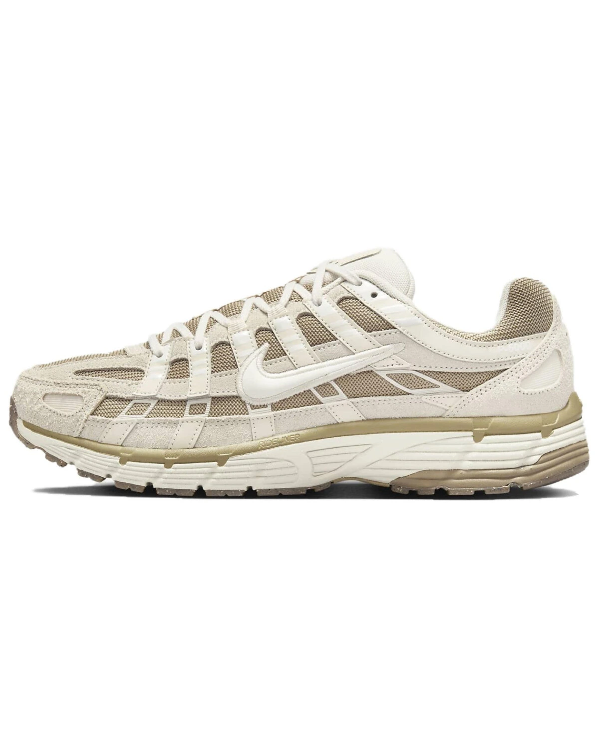 Nike P-6000 унисекс кроссовки кожаные бежевые картинка