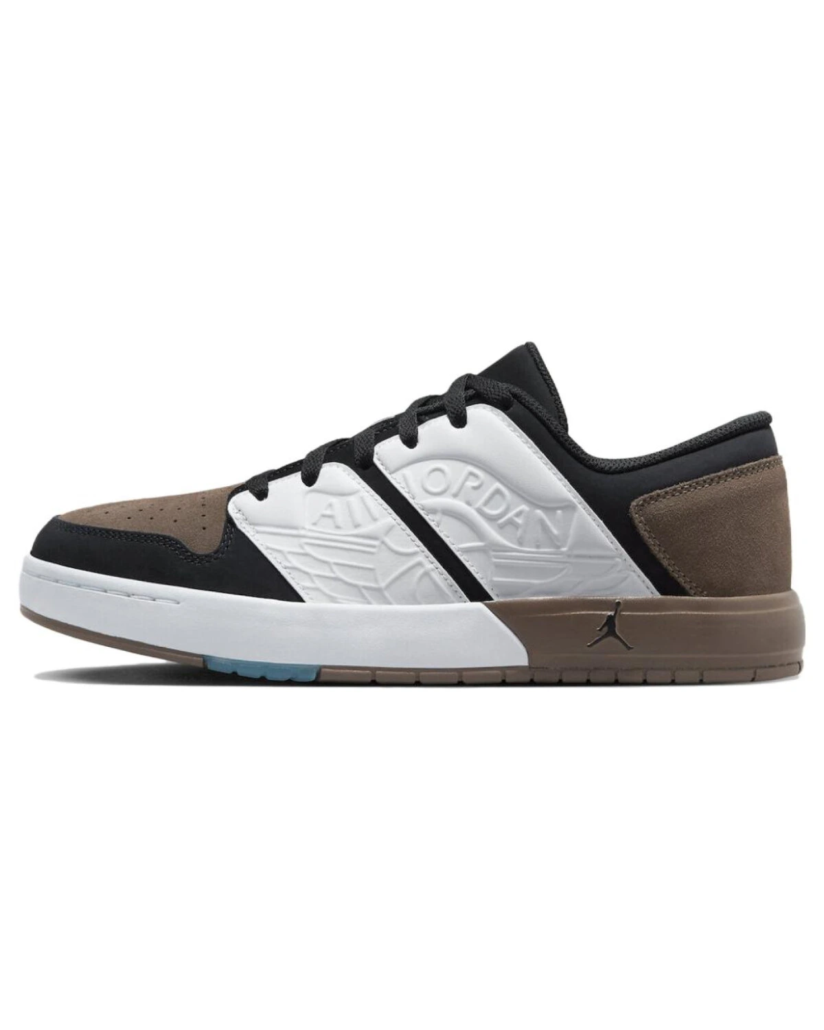 Jordan Nu Retro 1 unisex кроссовки коричневые с чёрно-белыми вставками картинка
