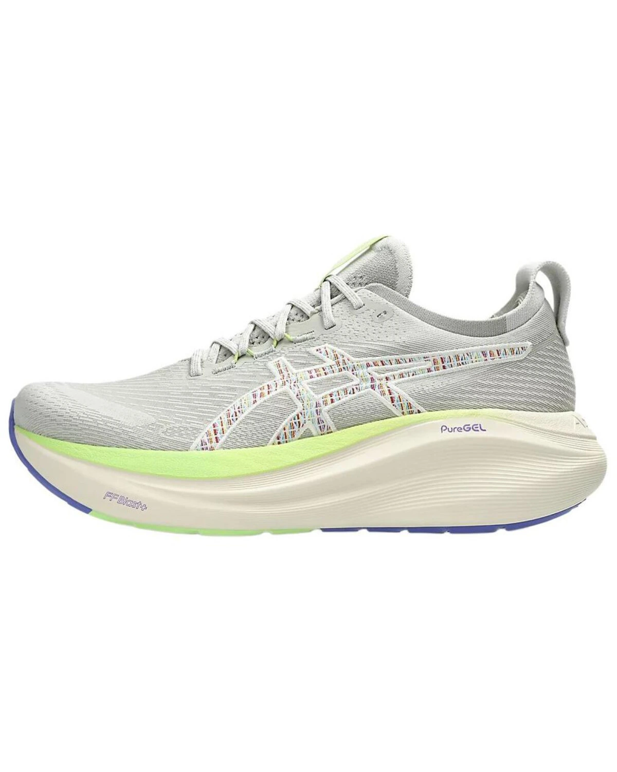 Asics GEL-NIMBUS 27 мужские спортивные кроссовки серо-зеленые картинка