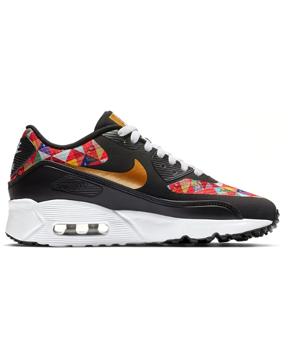 Nike Air Max 90 Ultra 2.0 детские кроссовки кожаные с цветным принтом картинка