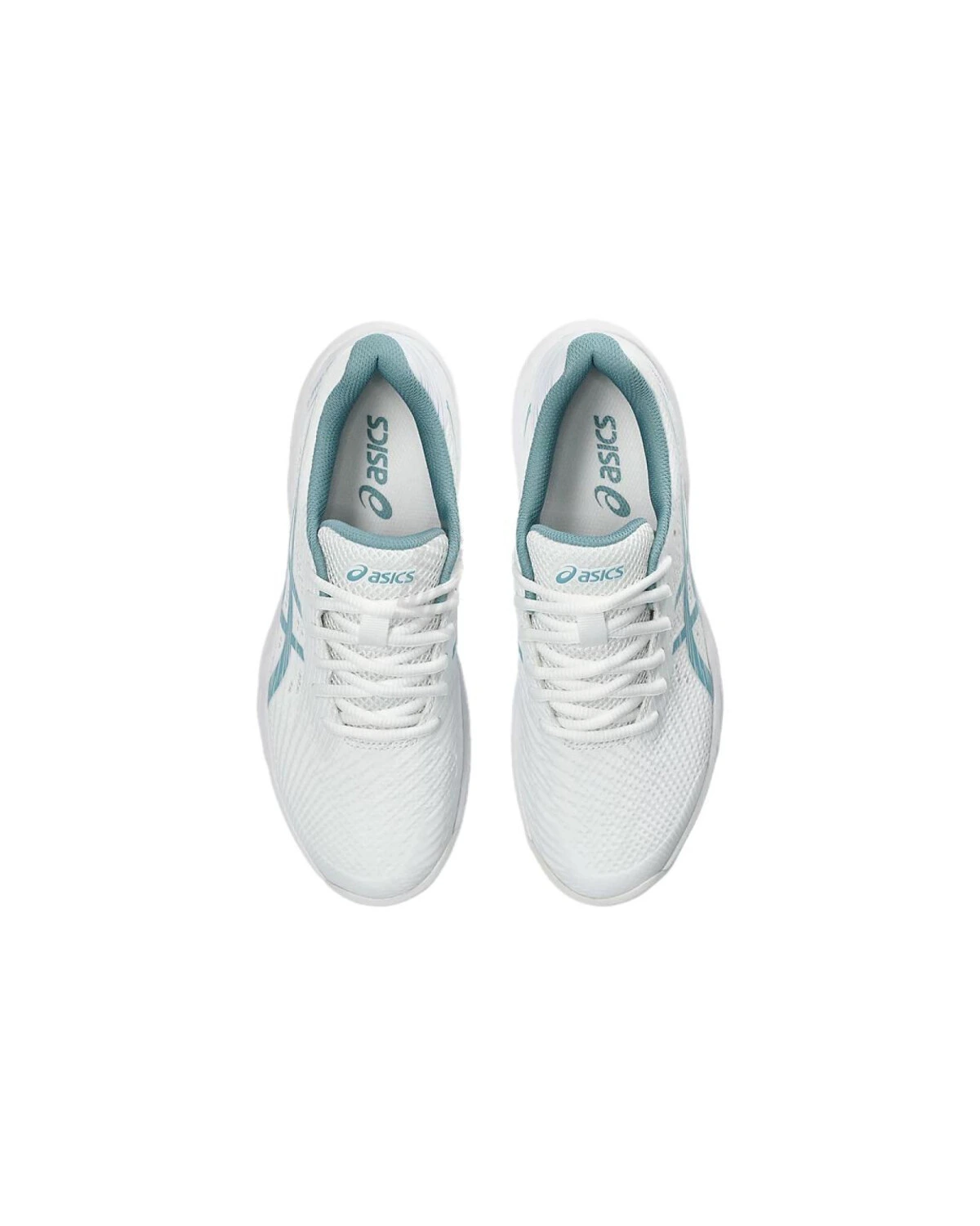 Asics Gel-Game 9 женские кроссовки теннисные бело-голубые сетчатые картинка