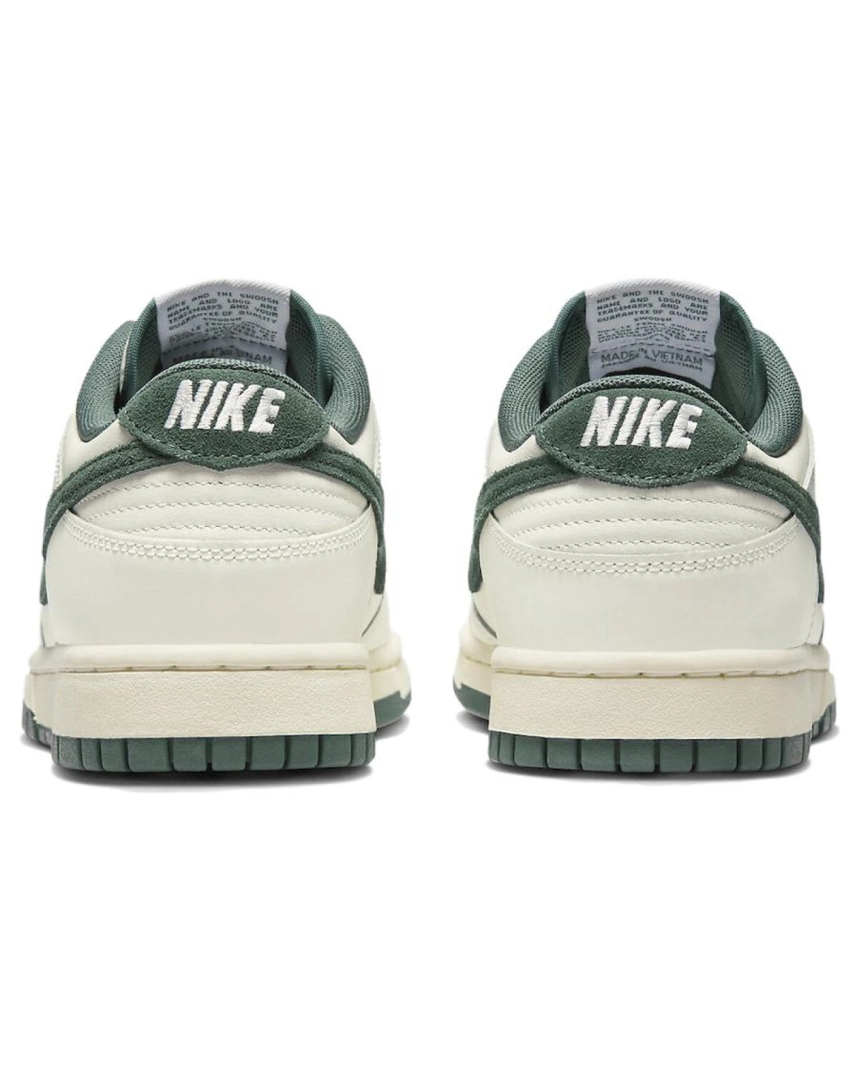 Nike Dunk унисекс кроссовки бело-зеленые из кожи картинка