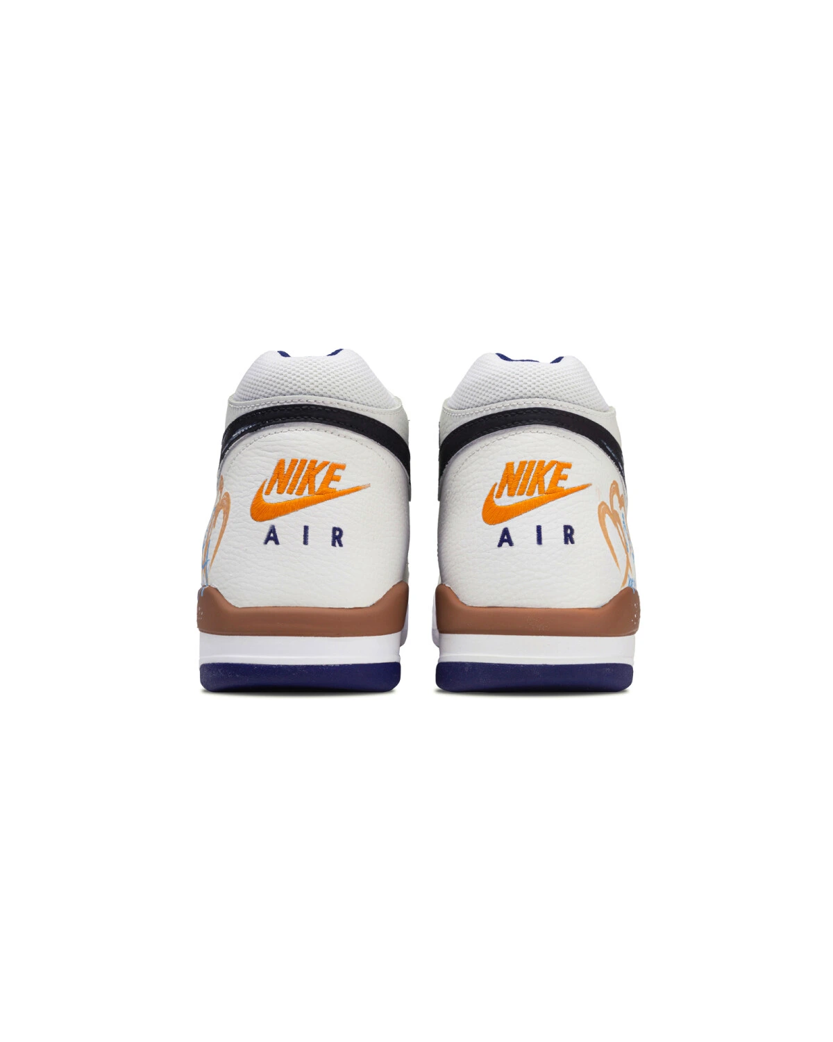 Nike Flight Legacy мужские баскетбольные кроссовки средние белые с коричневым картинка