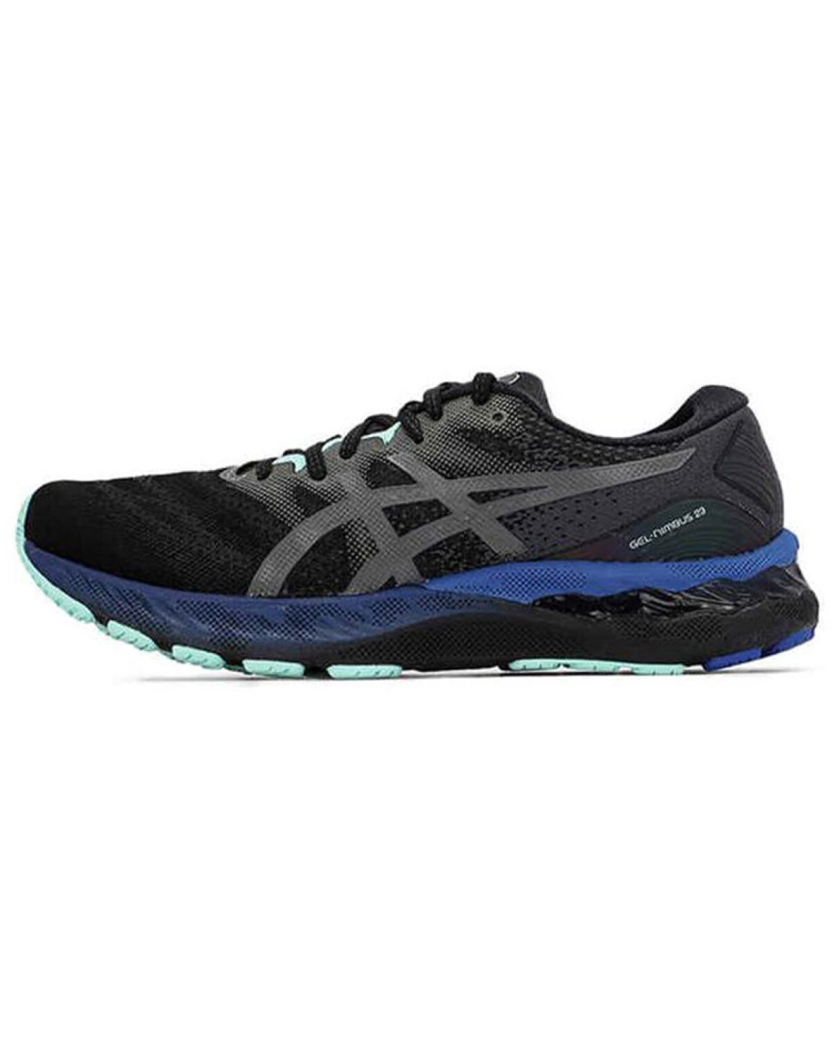 Asics GEL-Nimbus 23 мужские кроссовки для марафона черно-синие картинка