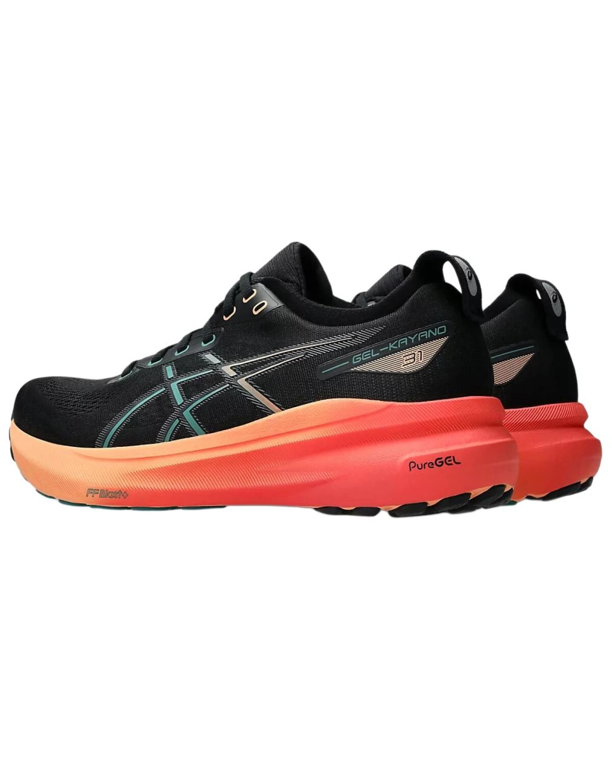 Asics Gel-Kayano 31 мужские кроссовки для бега черно-оранжевые картинка
